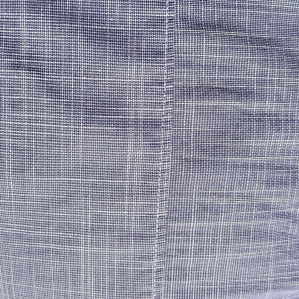 Apt. 9 blue and white crosshatch pattern long sle… - image 3